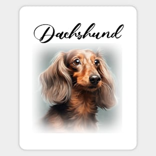 Brown Dachshund Long Hair Magnet